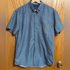 Interaffair mens button down short sleeve sz med‎ business casual